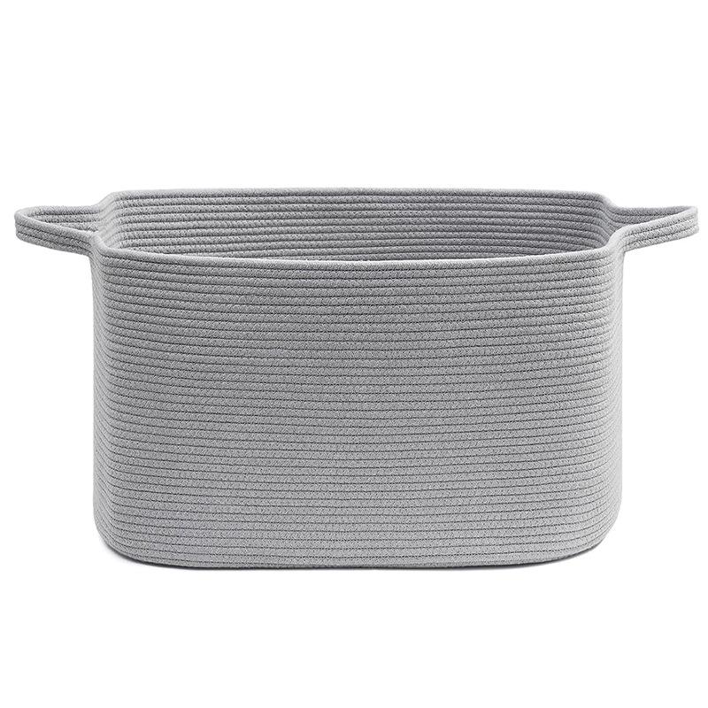 Cotton Rope Woven Storage Basket - Large Capacity for Laundry & Toys