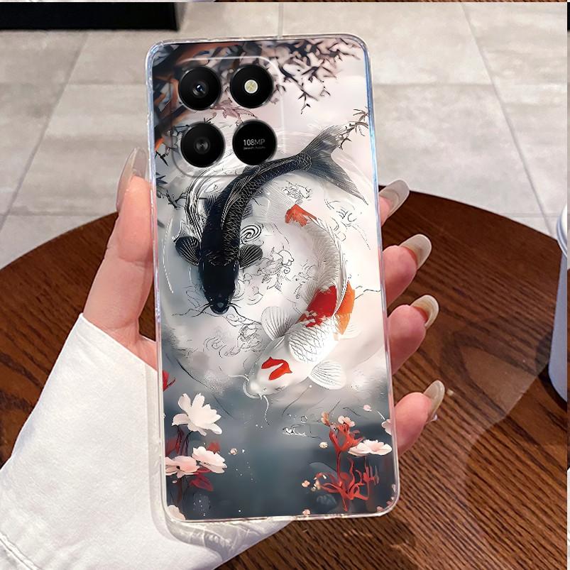 For Honor X7d Case Clear Luxury Cute Love Rabbit Funny TPU Soft Silicone Phone Case For HonorX7D X7 D 400 Smart 4G 5G Back Cover
