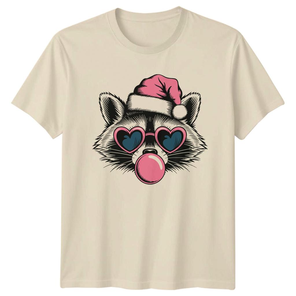 Raccoon Christmas Holiday Unisexs TShirt Unisexs Tee Graphic Unisex Top