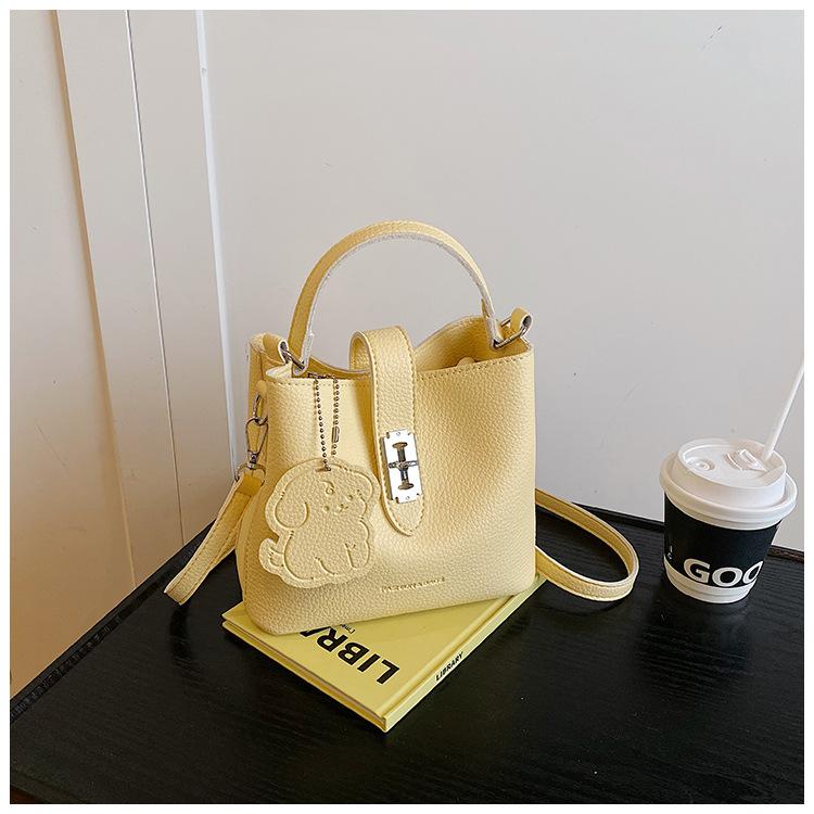 

Модная универсальная маленькая сумка женская новая трендовая летняя текстурная сумка-ведро высококлассная на плечо сумка-мессенджер жёлтый