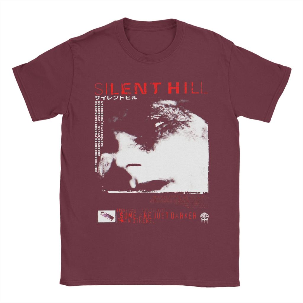 Silent Hill 1 Game T Shirts for Men Pure Cotton Novelty TShirts O Neck Tees Short Sleeve Clothing Big Size