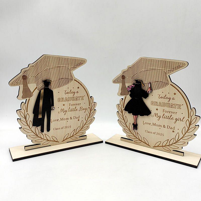 Graduation Sign Standing Wood Sign Photo Props Inspirational Home Decoration Celebration Event Seniors University College