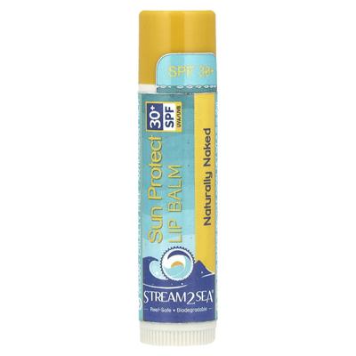 Balsamo Labbra Protezione Solare, SPF 30+, Naturally Naked, 0,15 oz (4 g)