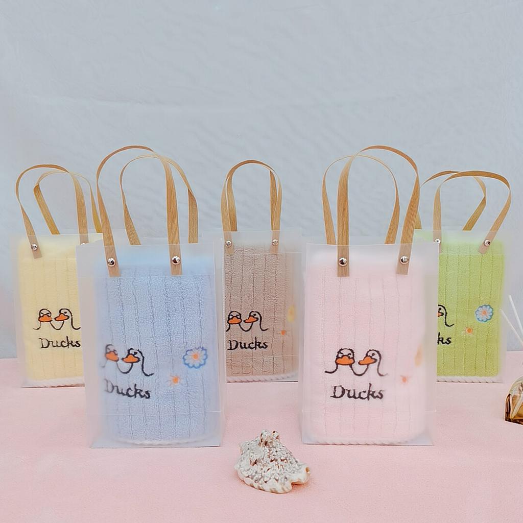 Cartoon Children's Face Towel Soft Absorbent Coral Fleece Embroidered Hair Home School Students Foreign Trade