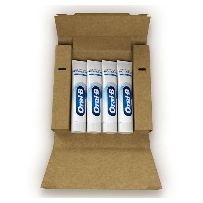 Oral-b dentifrice pro-repair gencives et émail - 4 x 100 ml