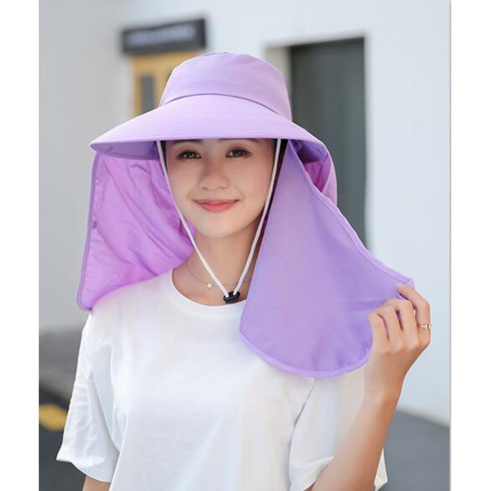 Women Summer Simple Large Brim Anti-UV Beach Cap
