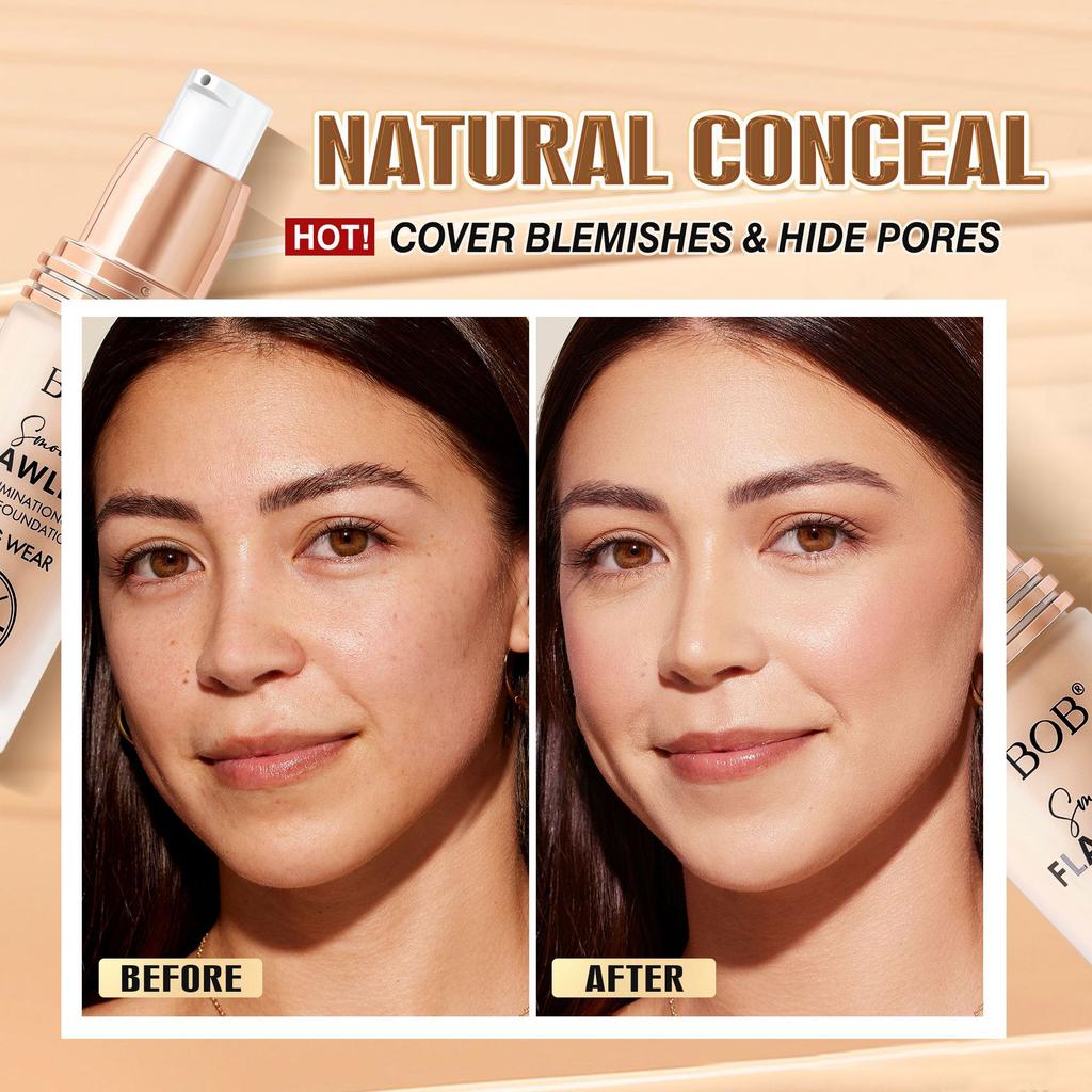 Foundation Liquid Concealer Lasting No Makeup Matte Moisturizing Brightening Foundation Cream Moisturizing