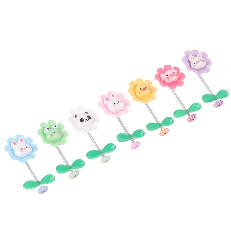 Flower Car Ornaments Car Center Console Dashboard Ornament Shake Head Flower Car Accessories
