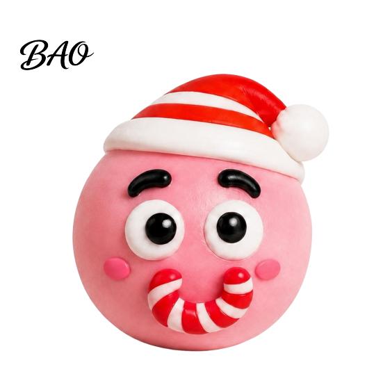 Stress Ball with DIY Expression Accessory 1/5Pcs Christmas Relief Toy, Reindeer Snowman Toy Detachable Accessory, Soft Squeeze Sensory Party Favors