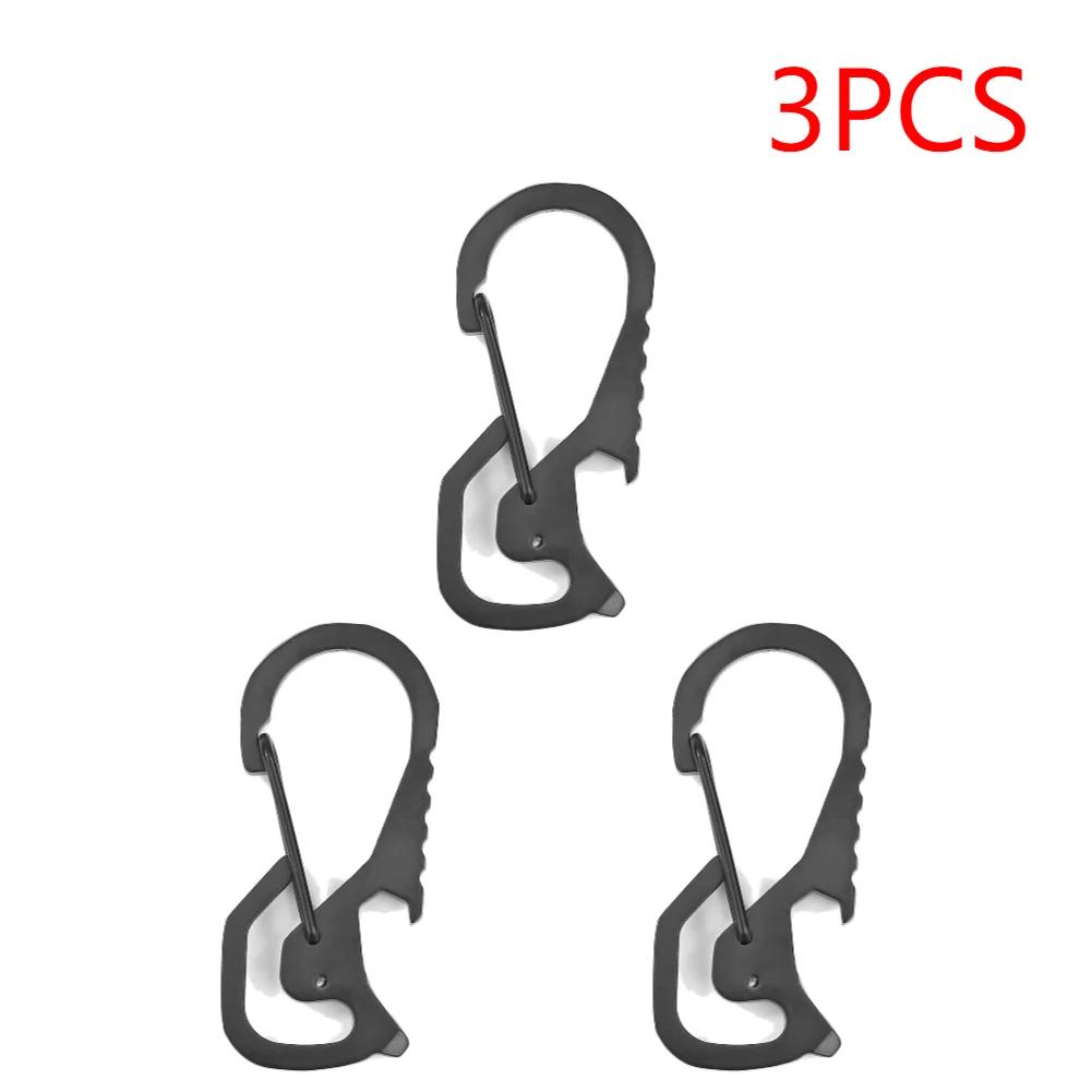 Climbing Carabiner Stainless Steel Waist Hanging Carabiners Multifunctional Practical Mountaineering Buckle Hiking Equipment