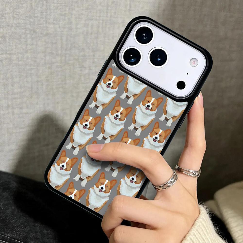 Capa Case for iPhone 17 Air 16 Pro Max 15 Plus 11 13 Mini 14 12 Back Phone Cover Cartoon Welsh Corgi Dog