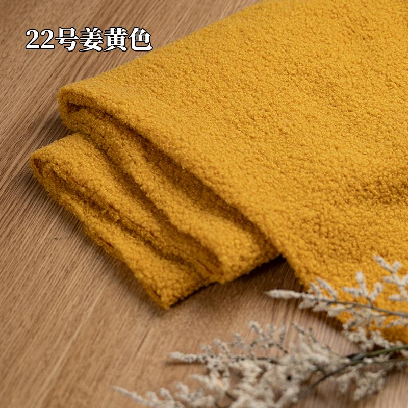 Teddy Plush Fabric Elasticity Soft By The Meter for Toys Pet Nest Cushion Handmade DIY Sewing Faux Lamb Fur Cloth Beige White