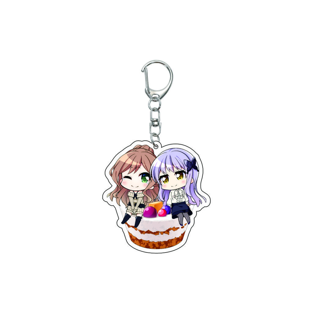 55MM Anime banG Dream Keychain Toyama Kasumi/Saya Yamabuki/Hanazono Tae Key Chain Acrylic Model Plate Christmas Gifts