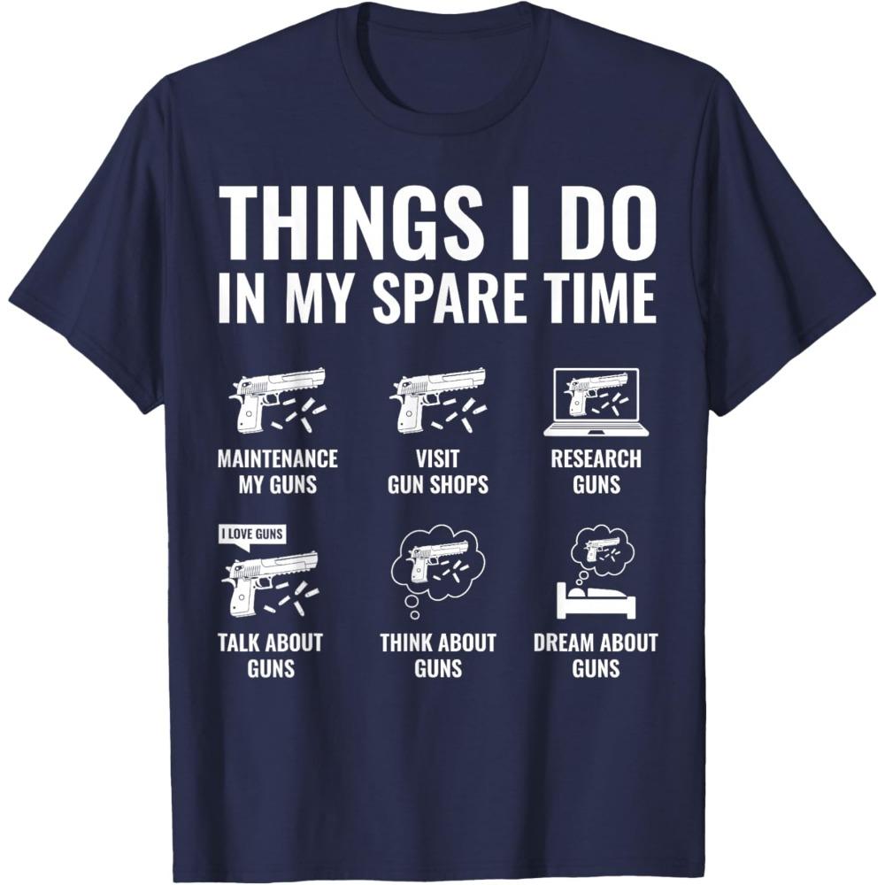 Women's Things I Do In My Spare Time Funny T-Shirt Men Oversized Tee Cotton Unisex Top Loose Unisex All-season Harajuku O-Neck