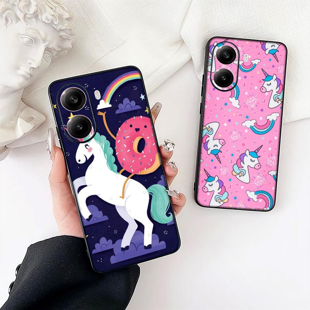 Rainbow Unicorn Anime Cartoon Horse Casing Cover for Samsung Galaxy S25 Edge S24 S23 FE Plus Ultra A16 A15 A55 A57 5G Phone Case