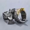 Vintage Stainless Steel Flying Eagle Ring Punk Biker Jewelry Unique Animal Rings For Men Women Fashion Gifts