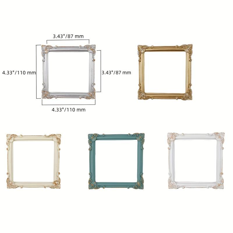 1Pc Vintage Victorian Style Square Photo Frame, Antique Design, Multi-photo Display Photo Frame, Vintage Photo Frame for Home Wedding Decoration
