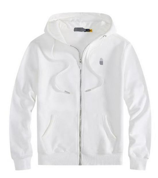 Sudadera con capucha forrada de felpa para hombre, Bordada, Corte holgado, Estilo polo Otoño/Invierno, Tallas grandes, Diseño RL