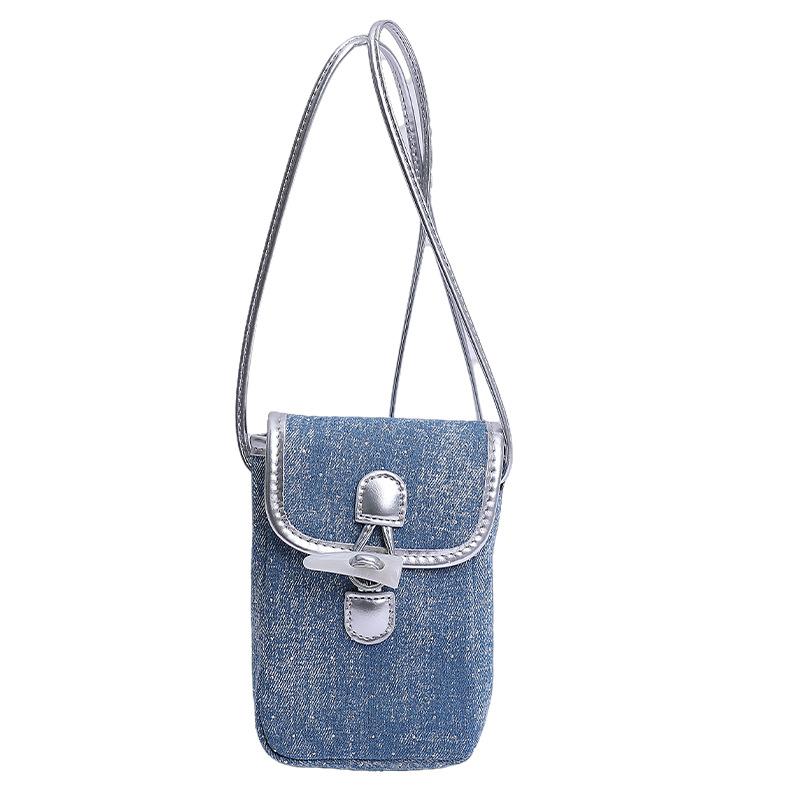 Mini Mobile Phone Small Bag Women's New Fashion Denim Small Square Bag Summer Simple Casual Messenger Bag