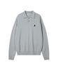 REST&RECREATION Wool Polo Knit Top - Light Gray