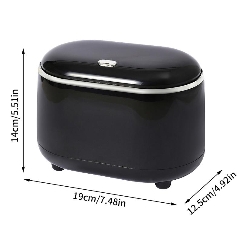 Mini Trash Can With Lid Small Trash Can Desk Trash Can Countertop Tiny Desktop Waste Garbage Bin Commercial Office Wastebasket