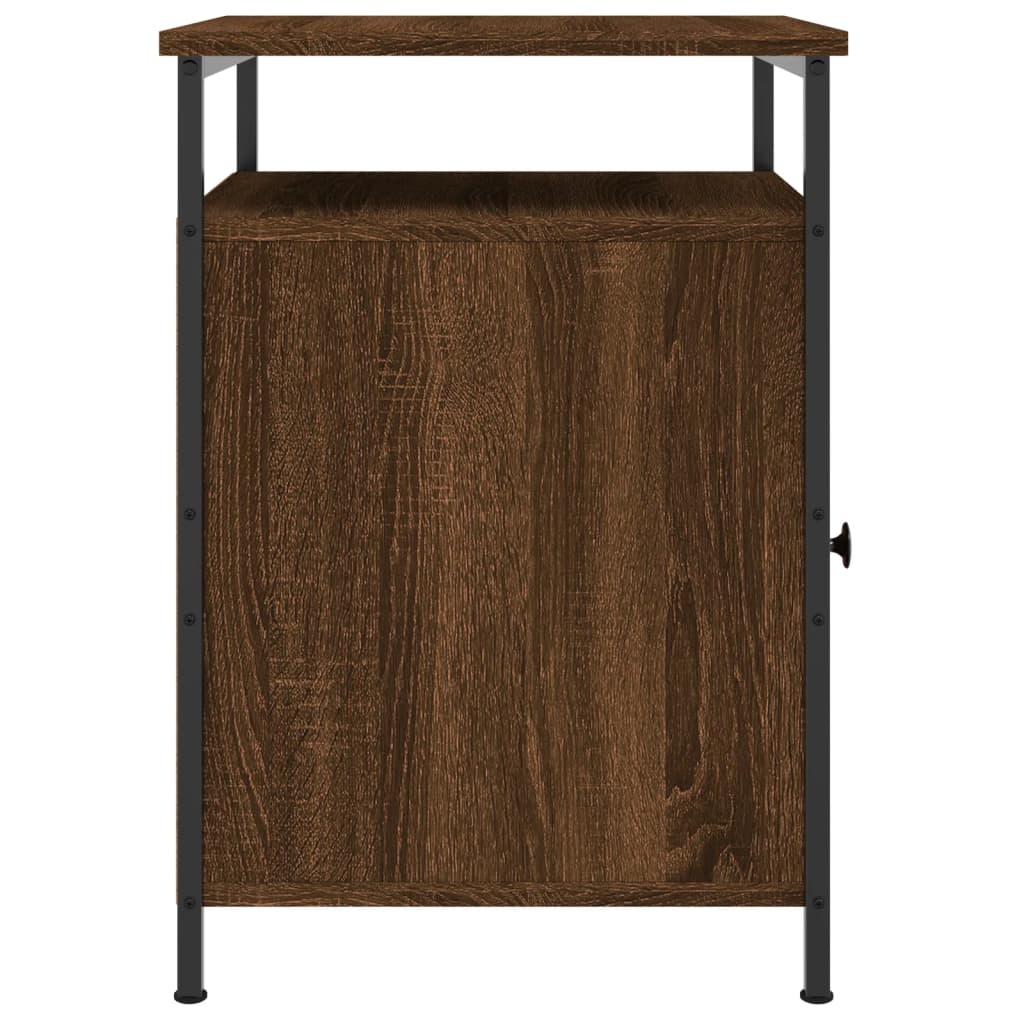 Nightstands (2 Pcs) Brown Oak Look 40 X 42 X 60 Cm Engineered Wood