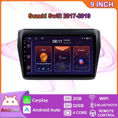 Ασύρματο ραδιόφωνο αυτοκινήτου Android Carplay για Suzuki Swift 2017-2019 Αναπαραγωγή βίντεο πολυμέσων αυτοκινήτου Πλοήγηση GPS WIFI 2+32 GB