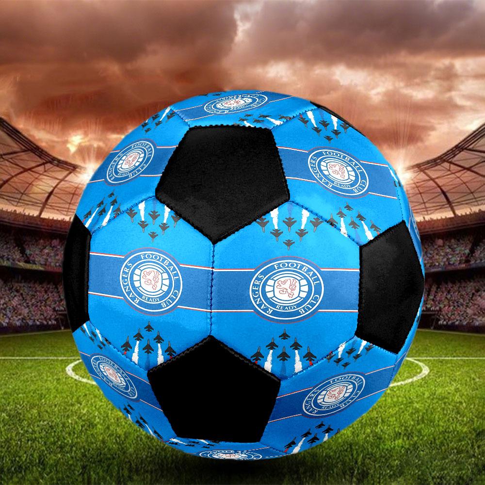 1pc Rangers FC Soccer Ball Size 5 Indoor Soccer Ball Fashion Colorful Backyard Game - Great For Sports Fans Gift HE96