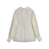 ELLE French Design Elegant High-End Unique Quality Long Sleeve Shirt Women tops Off-White EM48781