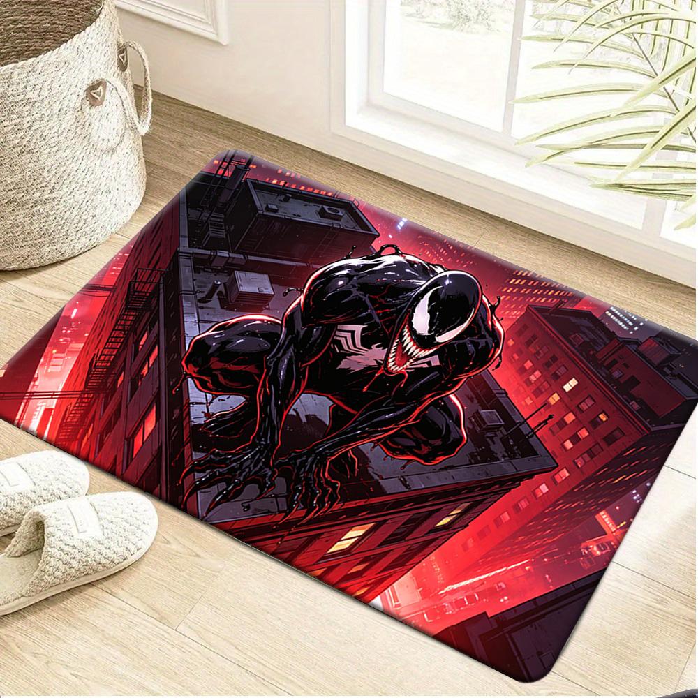 2D Flat, Marvel Deadpool and Wolverine Soft and Comfortable Flannel Bathroom Entry Mat, 2D Flat Welcome Doormat, Machine Washa