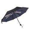 Fuck You Rain Umbrella Middle Finger Print Compact 3 Fold Black 23.5cm