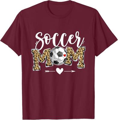Voetbalmoeder Luipaard Grappig Voetbal Moederdag Unisex T-shirt
