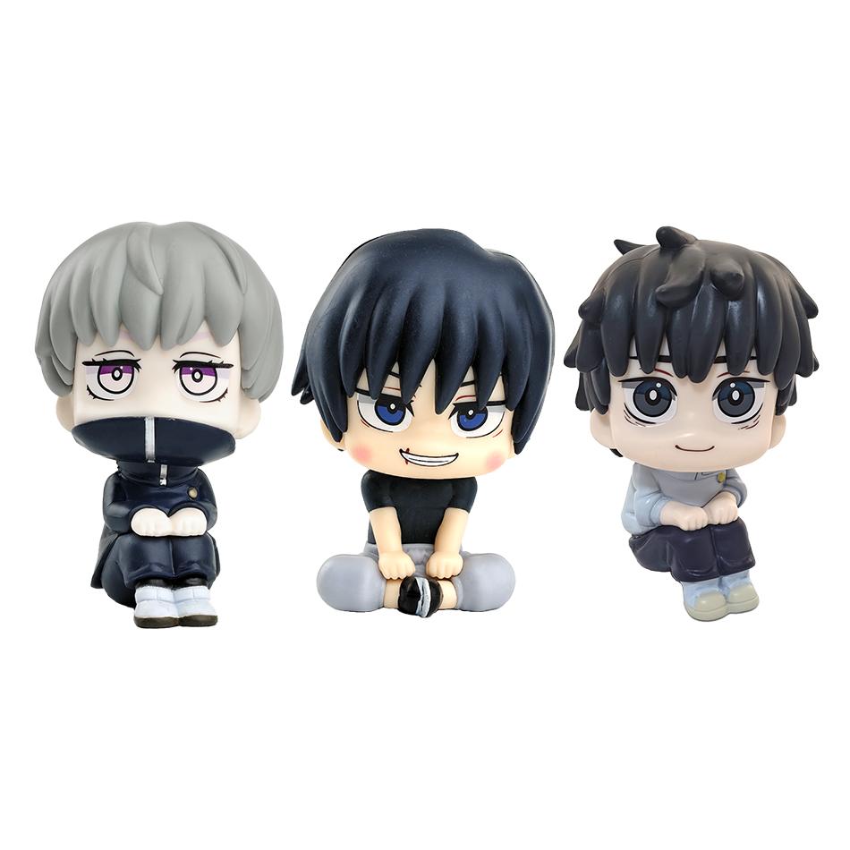 Anime Cute Fushiguro Toji Jujutsu Kaisen Figure Gojo Satoru Action Figure Q Version Doll Geto Suguru Statue 10Cm Pvc Model Toys