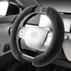 M Universal Diamond Car Soft Plush Steering Wheel Cover Guard Protector Winter Grip O/D Shape Cover Women Girls