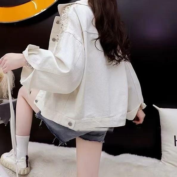 Cowboy Jacket, Women's Short Design, Niche Casual, Heavy Industry, Rhinestone Mesh Top