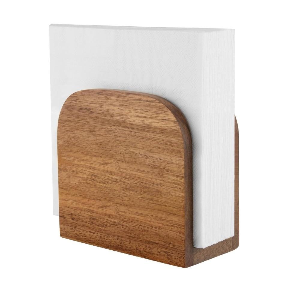 Classic Wooden Napkin Holder Countertop Dining Table Decoration Standing Napkin Dispenser Tissue Box Kitchen