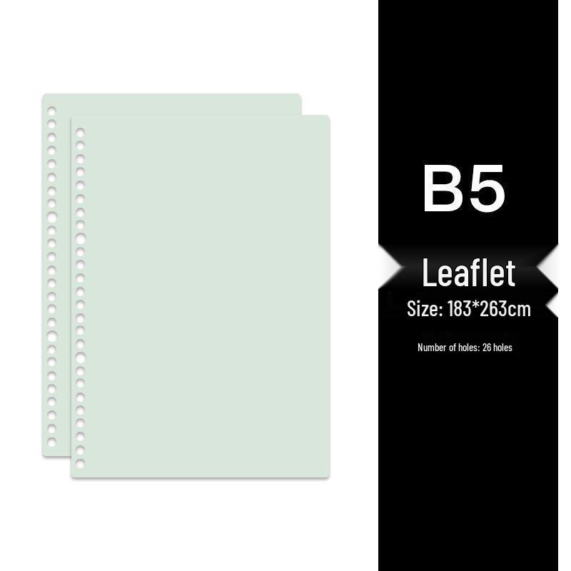 Colored Loose-Leaf Binding Sleeves - A4/B5/A5, 20/26/30 Holes, PP Material