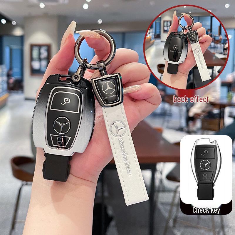 Mercedes GLA200, GLC300, V260, C180L, C200, and GLC260 Key Cover/Shell (Metal, Old Model)