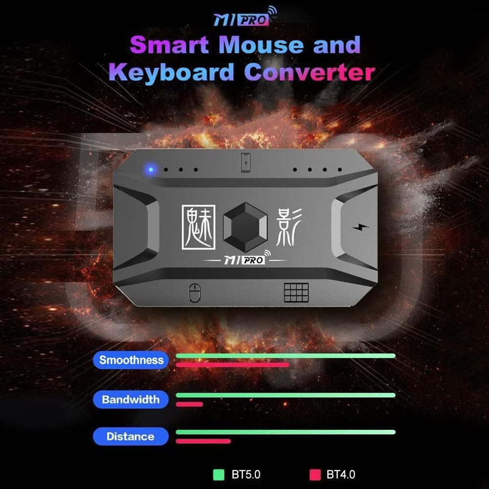 Docooler Half-Handed Gaming Keyboard and Mouse Combo, 25-Key One-Handed Wired RGB Keyboard and Gaming Mouse Converter with Customizable Buttons for
