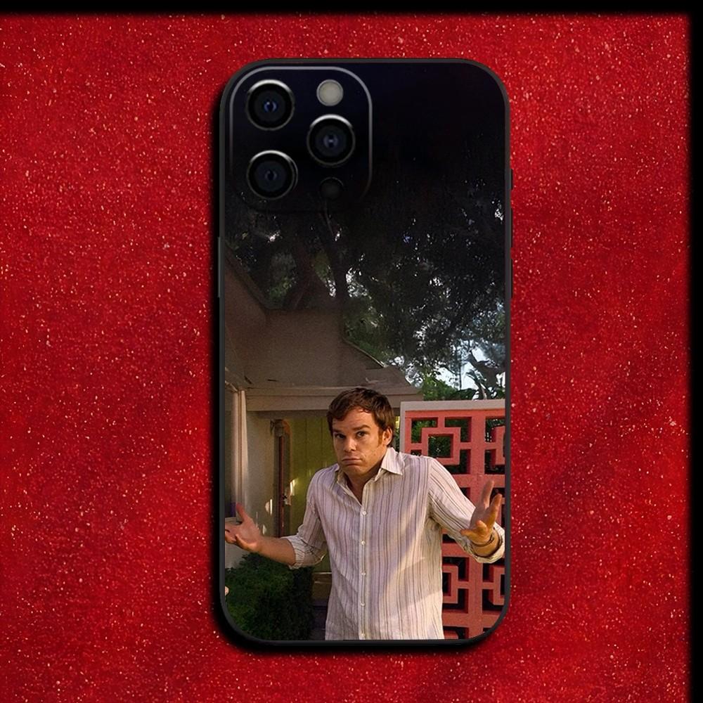 D-Dexter Morgan Phone Case For iPhone 16,15,14,13,12,11,Pro,X,XS,Max,XR,Plus,Mini Soft Black Cover