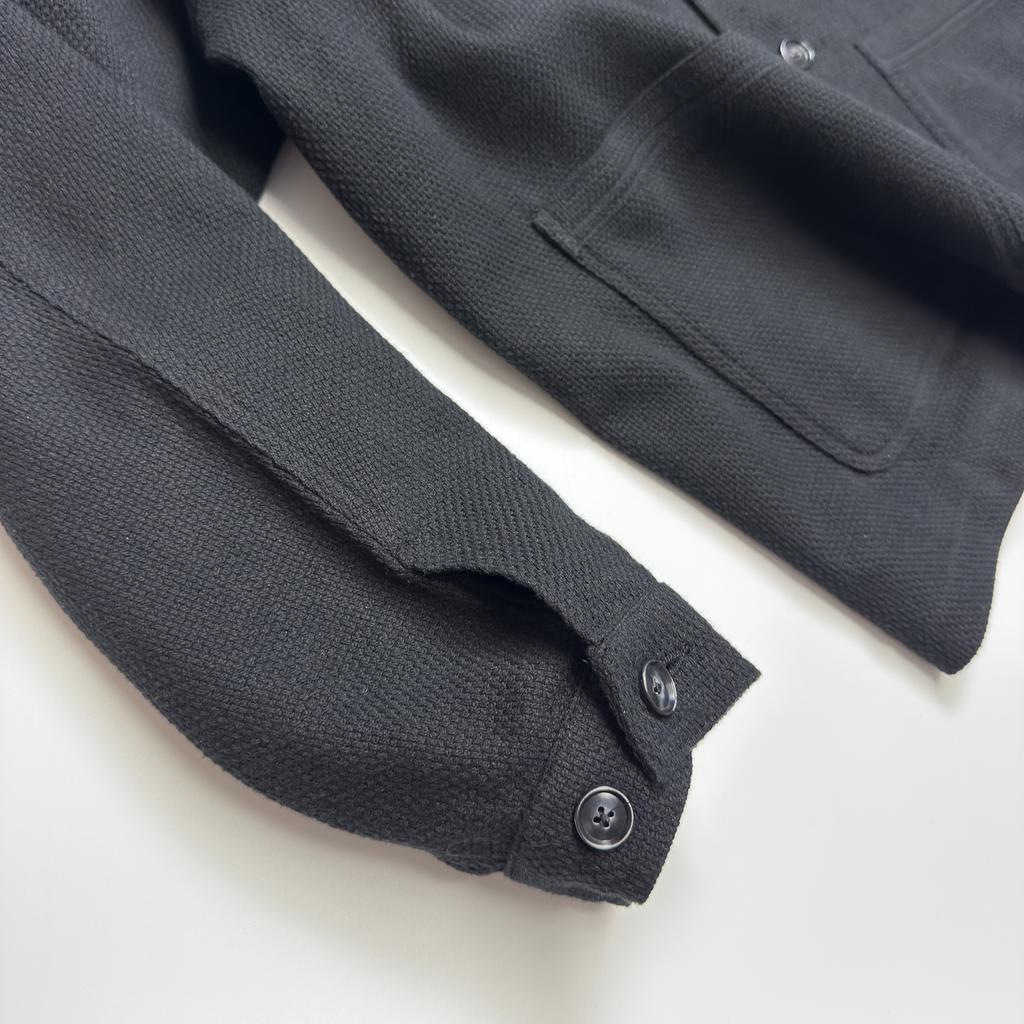 City Street Sashiko French Work Jacket - Black