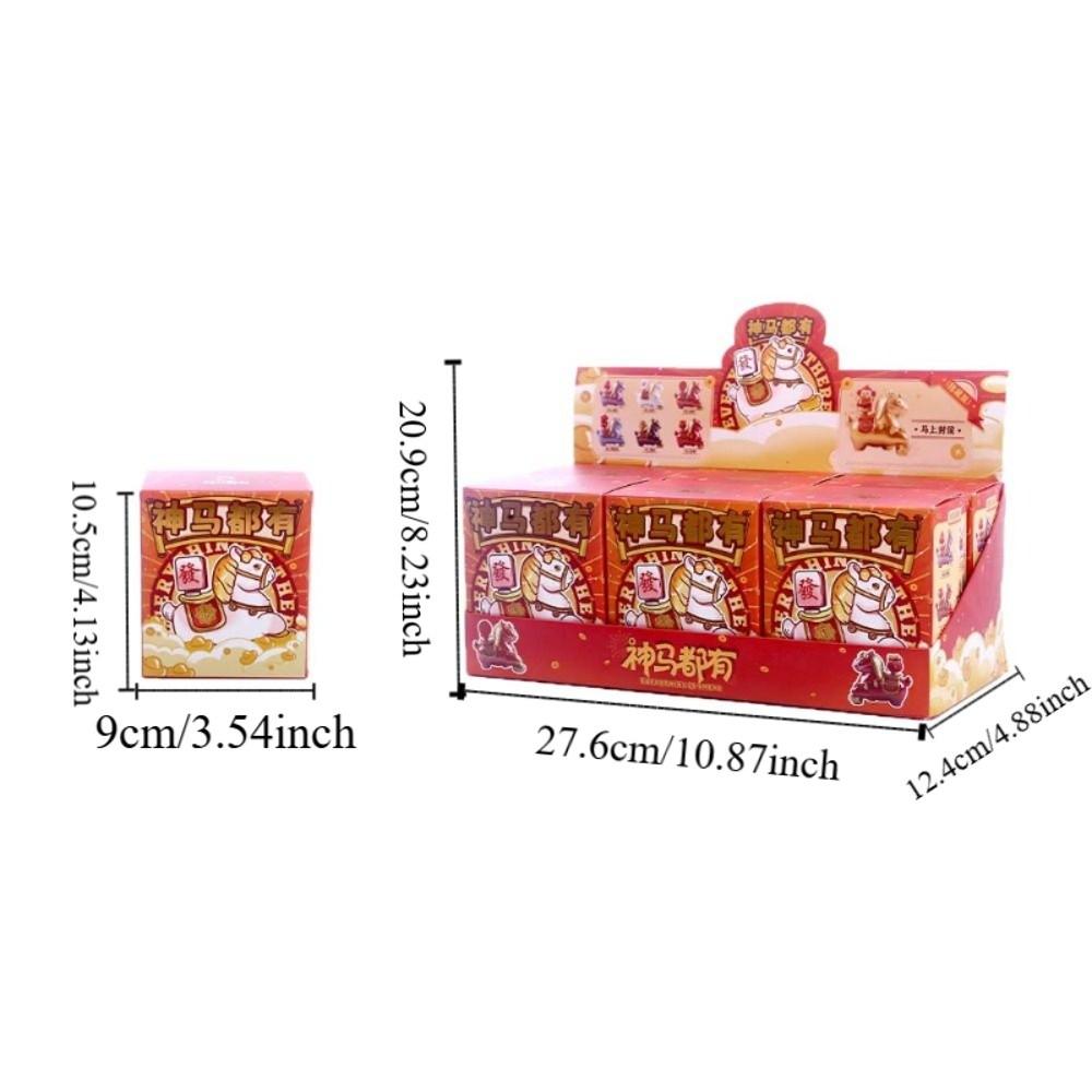 Horse Mascot Cartoon Horse Statue Kawaii Zodiac Horse Figurines Cute Pony Ornament  Home Decoration