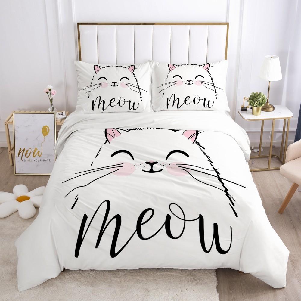 Comforter Cartoon King Size Cute Magic Girl My Little Princess Pattern Bedding Set For Girl Kid Polyester Pink