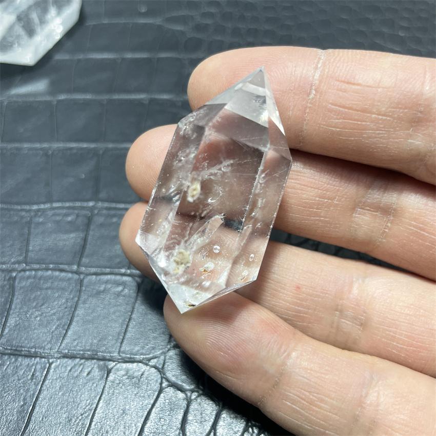 Natural  Clear Crystal Quartz 6 Sided Facet Vogel Style Double Termination Wand Point Tibet Himalayan High Altitude Reiki Healin