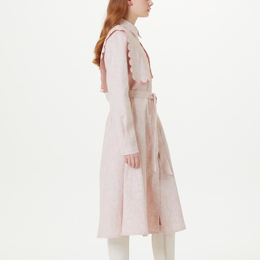 The Studio K Round Cut Belted Dress (Pink)