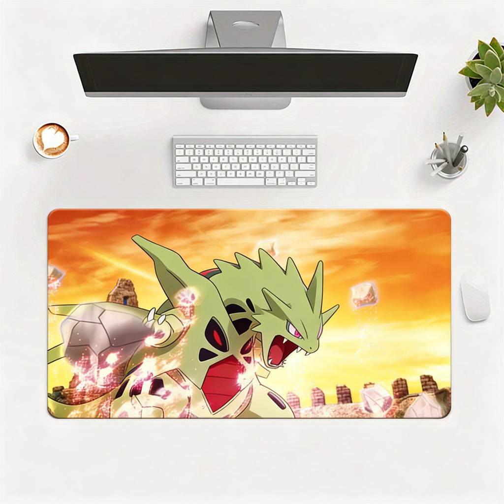 Pokemon Mega Tyranitar Crystal Power Scene Extended Gaming Mouse Pad Large Desk Mat