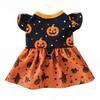 Comfortable Halloween Pet Dress Color-blocking Pet Party Wear Fashion Dog Shiny Dress  Halloween