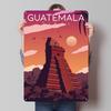 Guatemala Tikal Temple Tinplate Signs Travel Poster Wall Art of Murals Custom Metal Sign for Wall Art Decoration Retro Man Cave