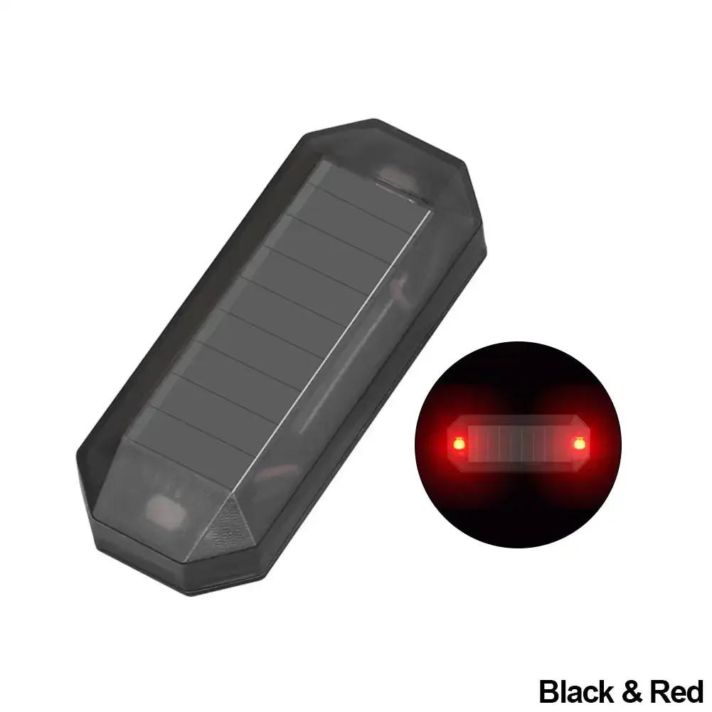 Mini LED Solar Power Bil Varningsljus Natt Säkerhet Simulerat larm Trådlös Stöldskyddslampa Strobe Dummy Larmlampa