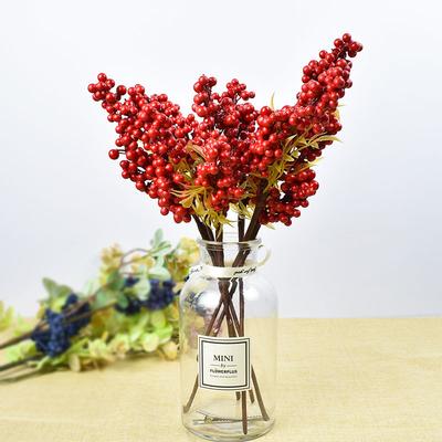 Recommended Bean Sprigs Artificial Flower Beans, Red Christmas Berries, Wedding Silk Flowers, Home Decoration